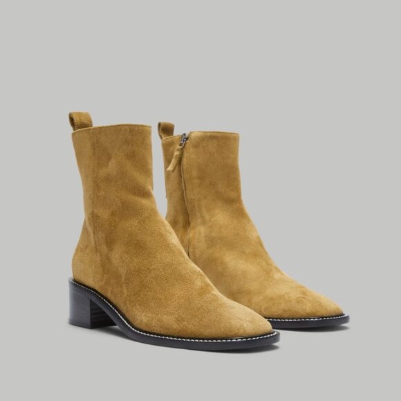 Everlane The City Boot in Toasted Almond Suede 8 New Womens Booties - Picture 3 of 13